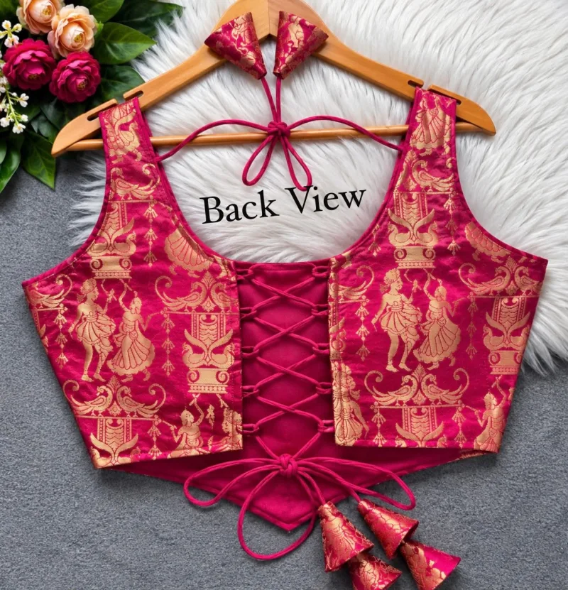 Tew Heavy Jari Banarasi Fabric Fancy Blouses